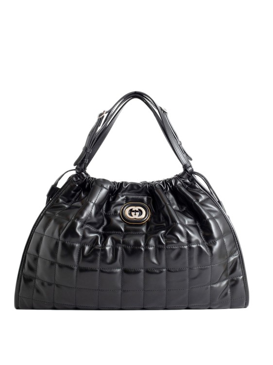 Gucci Deco medium tote bag in black leather