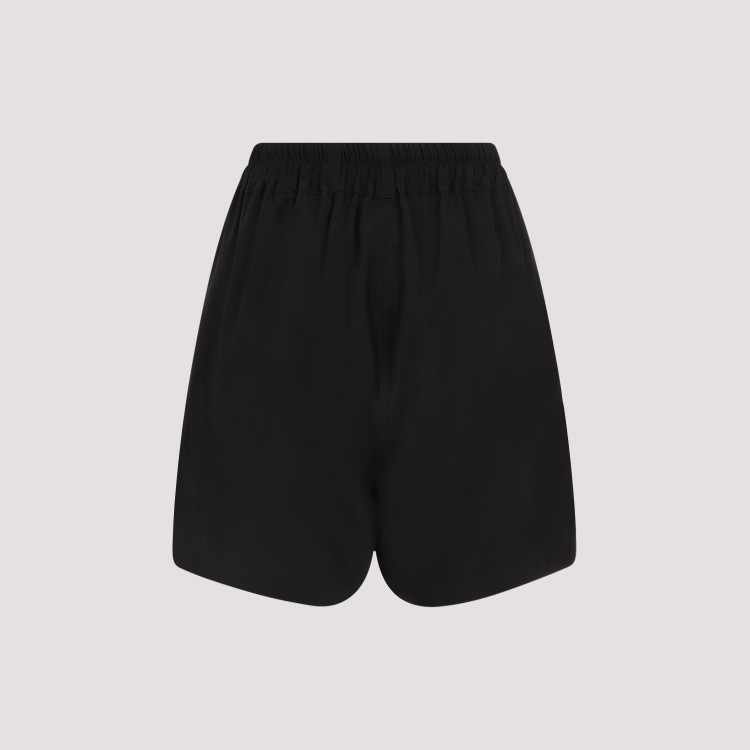 Shop Rick Owens Black Crepe Boxers Shorts