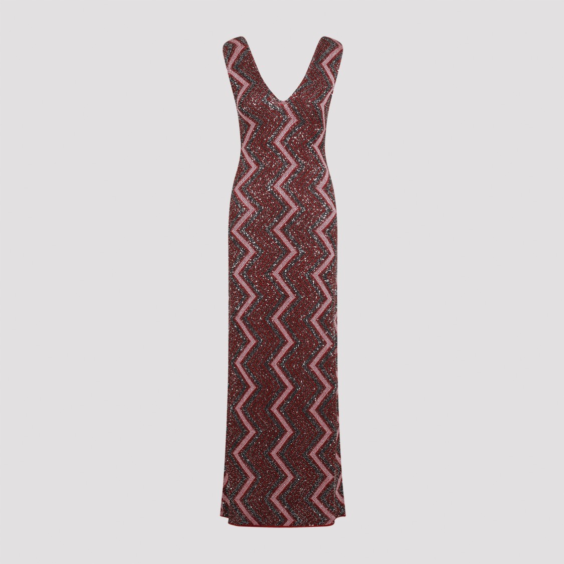 Shop Missoni Red Sleeveless Long Dress