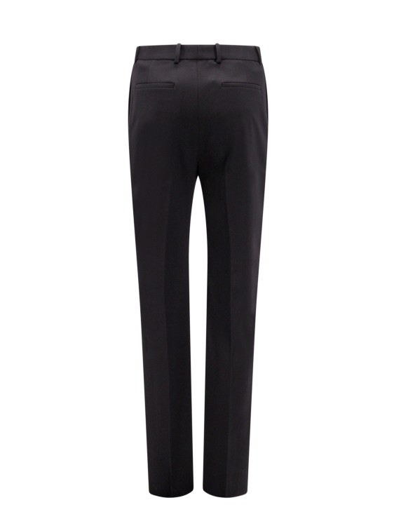 Shop Saint Laurent Tuxedo Wool Trouser With Satin Side Band In Black