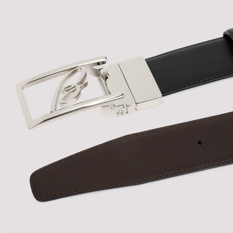Shop Brioni Black Leather Belt