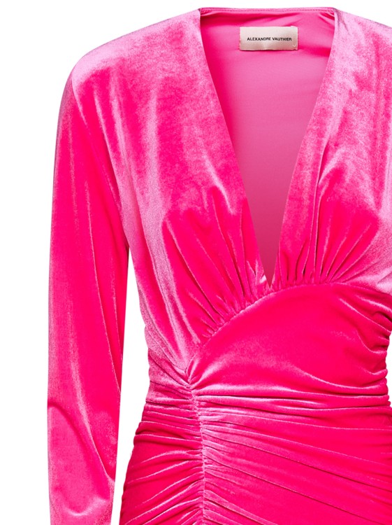 Neon Pink Stretch Velvet