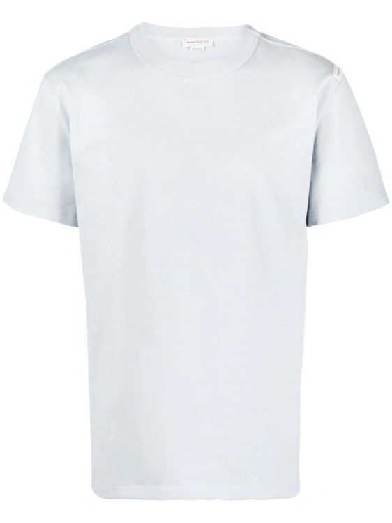 Alexander Mcqueen Blue Tag T-shirt In White