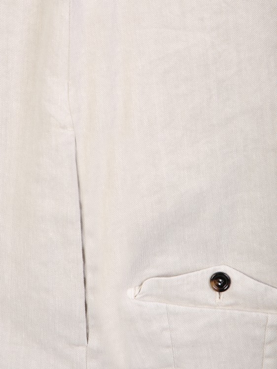Shop Dell'oglio White Linen Suit