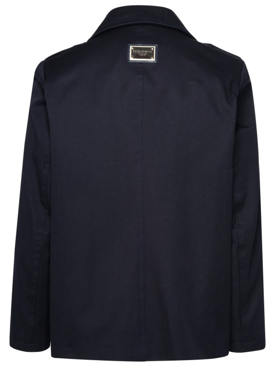 Shop Dolce & Gabbana Blue Cotton Jacket