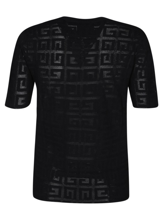 Shop Givenchy Perforated 4g Pattern T-shirt In Black