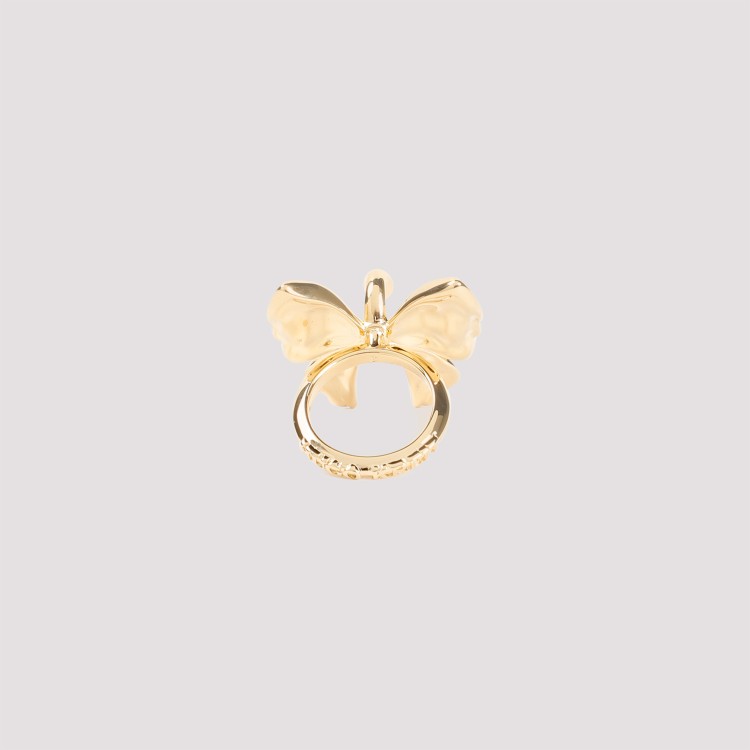 Shop Hugo Kreit Bow Gold Brass Ring In Not Applicable