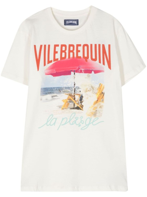 Shop Vilebrequin Cream White Cotton T-shirt