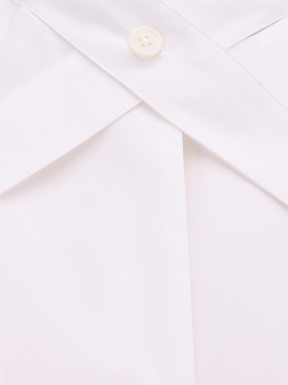Shop Off-white Cotton Shirt With Straps And Metal Buckle In White