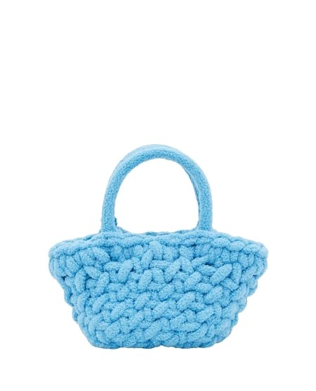 Shop Alanui Icon Teddy Small Tote Bag In Blue