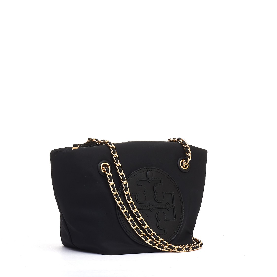 Shop Tory Burch Small Shoulder Bag Ella With Chain In Black