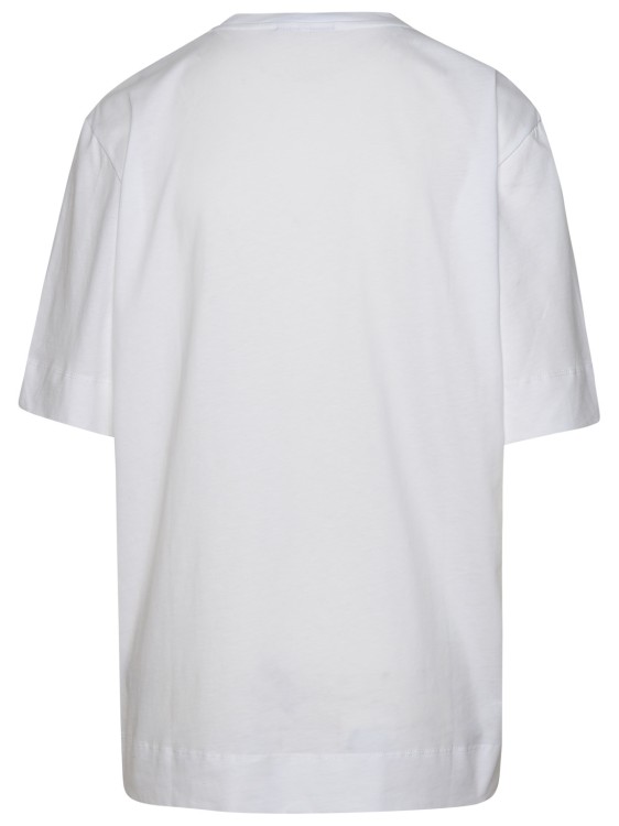 Shop Ganni Loose Logo T-shirt In White