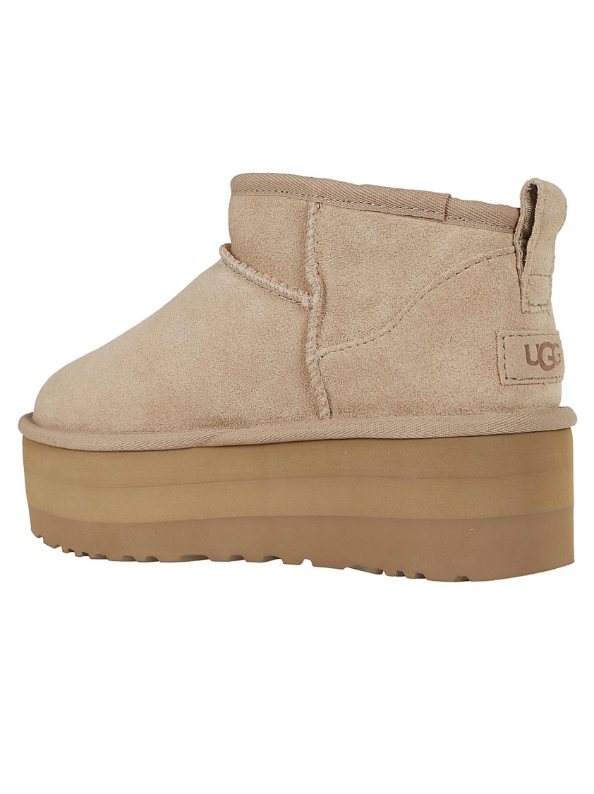 Ugg Classic Ultra Mini 1135092-san Platform Boots Women Sand Suede Comfort Ankle In Brown