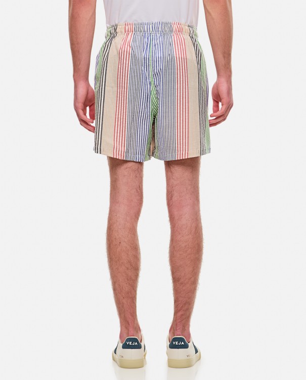 Shop Howlin' Cotton Seersucker Shorts In Multicolor