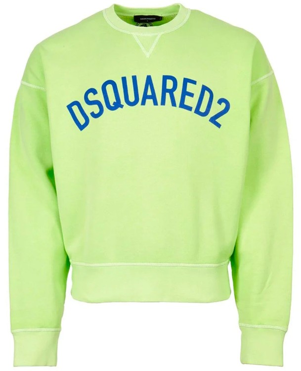 Shop Dsquared2 Cotton Logo Sweatshirt In Gold