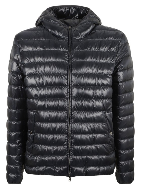Shop Herno Midnight Blue Goose Down Padded Jackets In Black