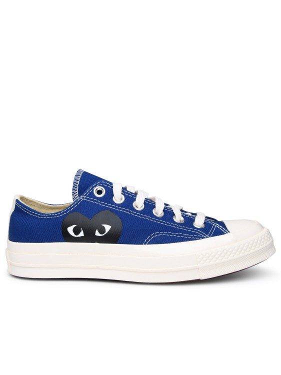 Comme Des Garcons X Converse Blue Canvas Sneakers