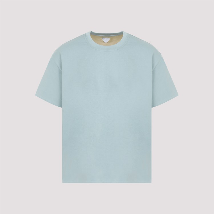 Shop Bottega Veneta Steel Blue Soap Stone Cotton T-shirt