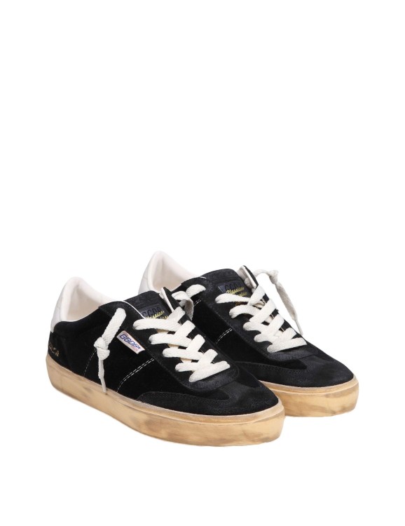 Shop Golden Goose Soul Star Sneakers In Velvet And Suede Color Black