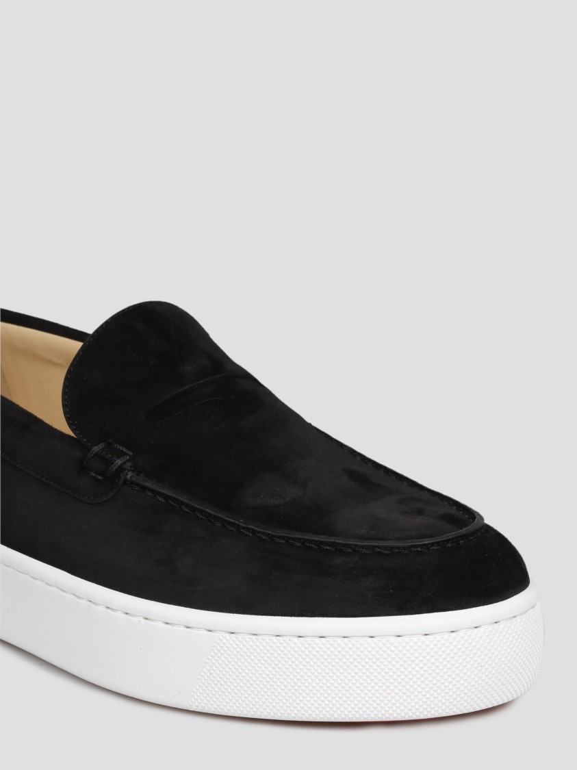 Christian Louboutin Men's Varsiboat Loafers In Black