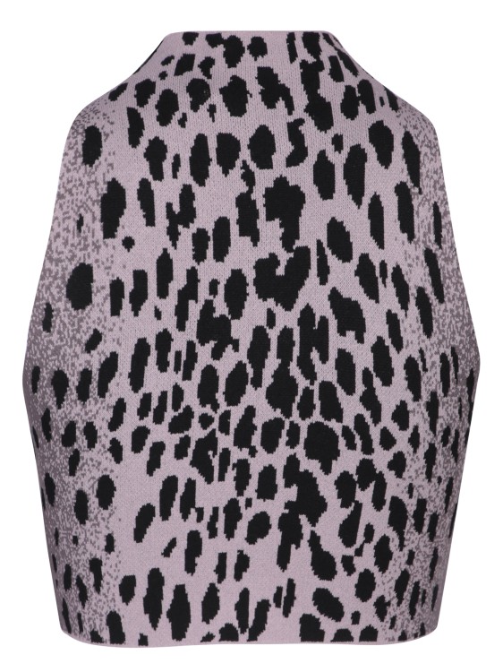 Shop Ssheena Knit Crop Top In Leopard Print In Grey