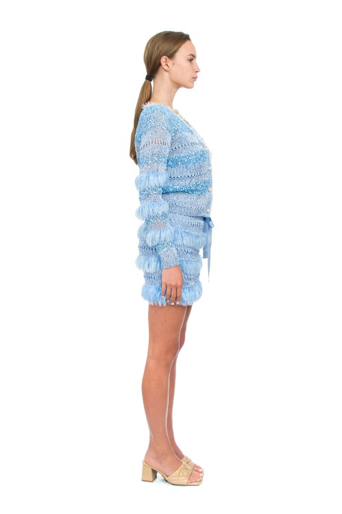 Shop Andreeva Blue Handmade Knit Sweater