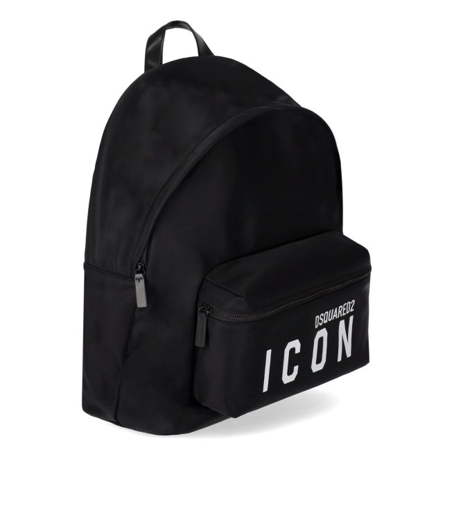 Shop Dsquared2 Be Icon Black Backpack