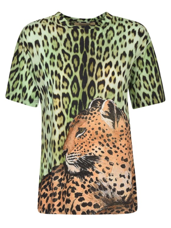 Roberto Cavalli Leopard-print T-shirt In Neutrals