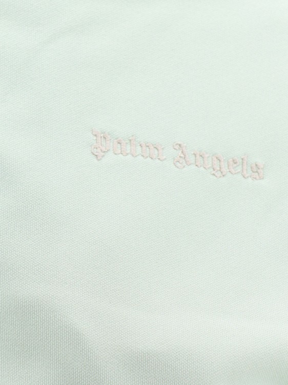 Shop Palm Angels Classic Logo Sweatshirt With Zip In Green