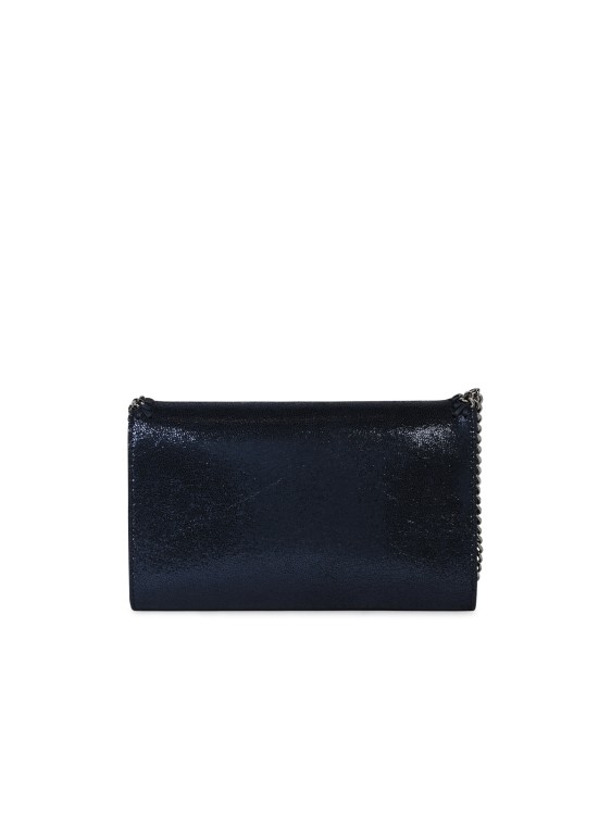 Shop Stella Mccartney Falabella' Mini 'crossbody' Clutch Bag In Bright Blue Recycled Polyester In Black