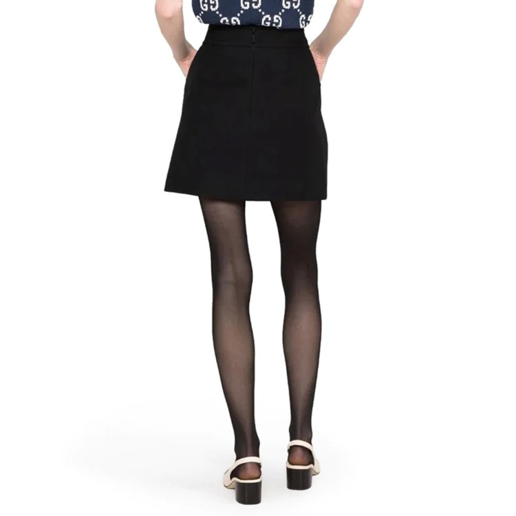 Shop Gucci High-waist Mini Skirt In Black