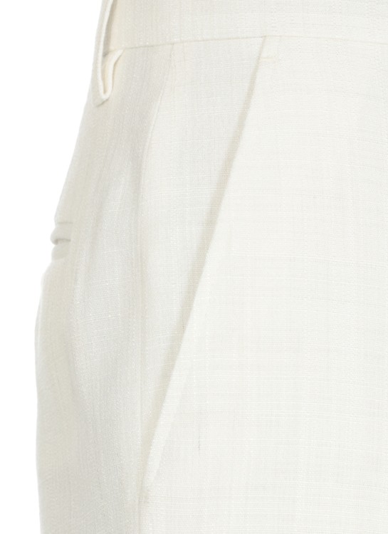 Shop Etro Viscose Palazzo Trousers In White