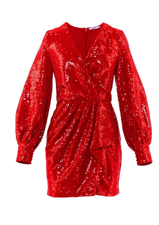 Amen Red Sequined Mini Dress