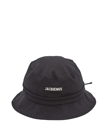Jacquemus Black Cotton Bucket Hat