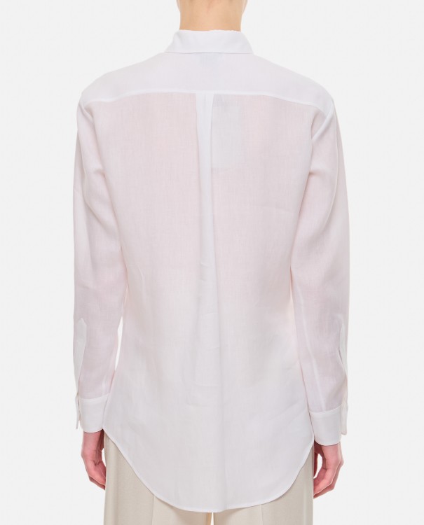 Shop Gabriela Hearst Ferrara Cotton Shirt In White