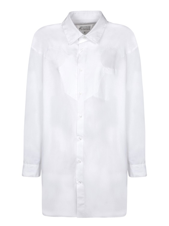 Shop Maison Margiela Cotton Dress Shirt In White