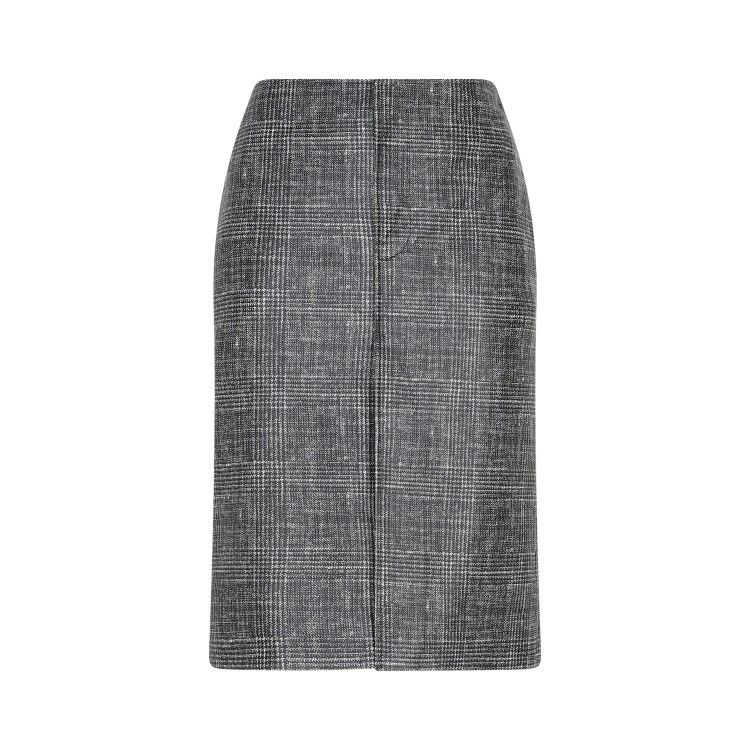 Bottega Veneta Stylish Black Printed Leather Midi Skirt For Women From Ss23 Collection In Grey