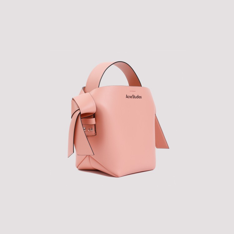Shop Acne Studios Musubi Salmon Pink Calf Leather Mini Bag In Red