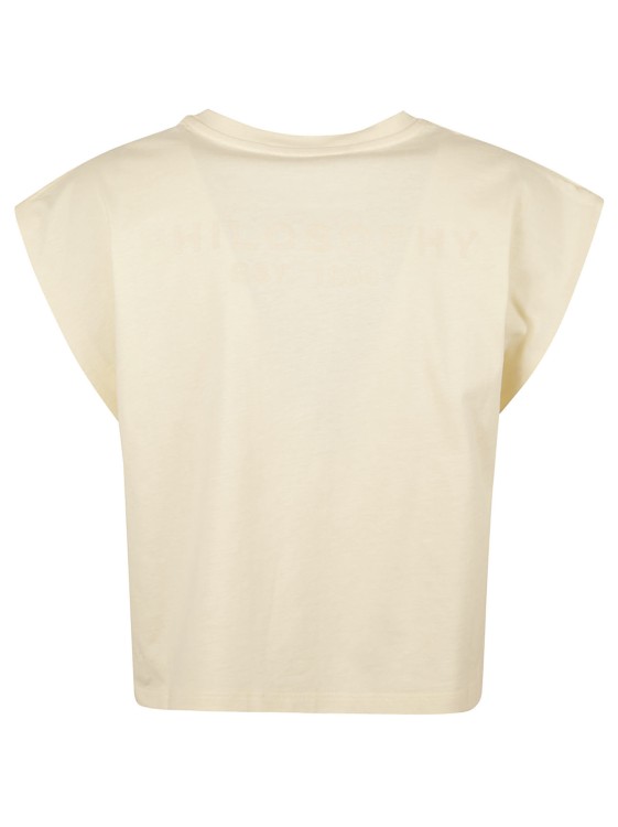 Shop Philosophy Di Lorenzo Serafini White Cropped T-shirt