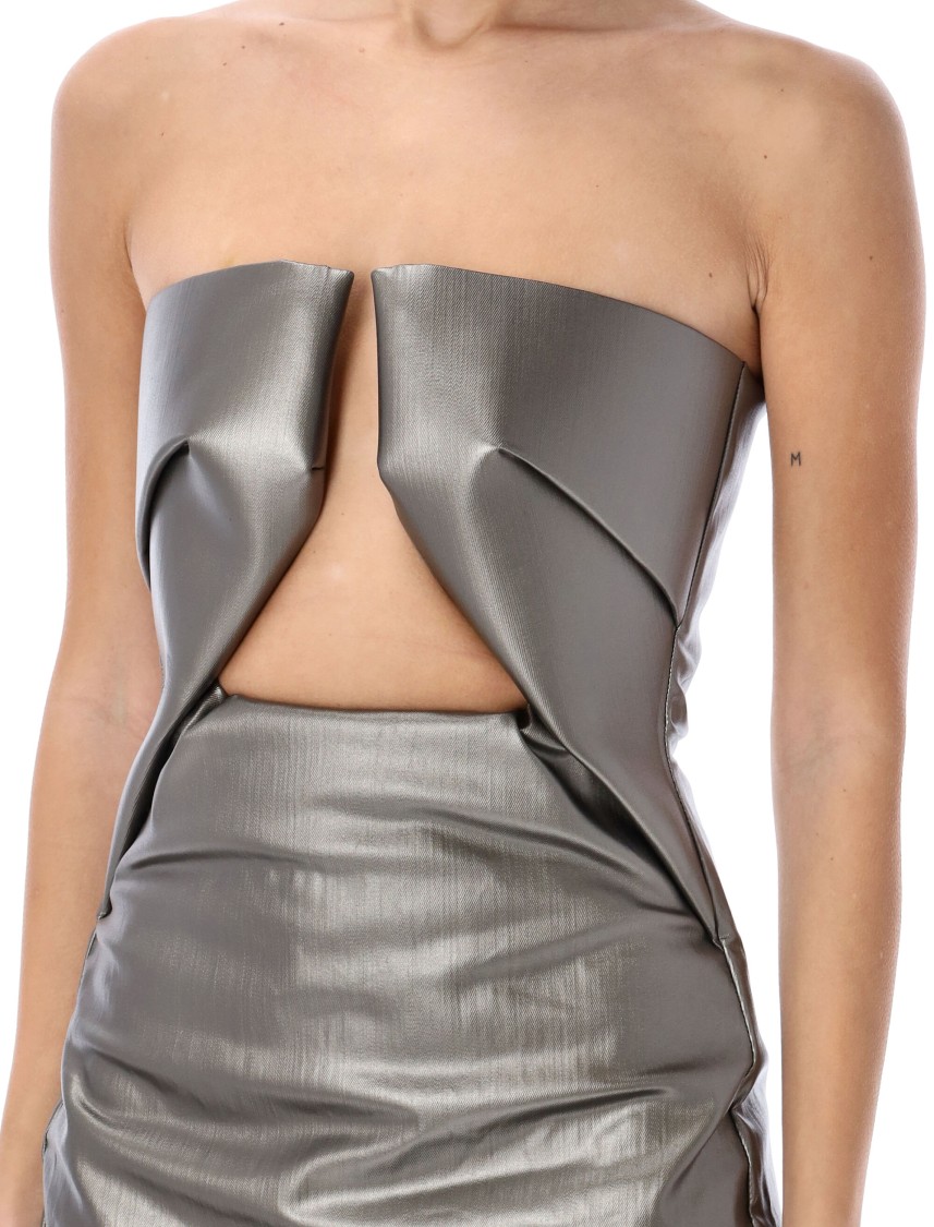 Shop Rick Owens Prong Mini Dress In Grey