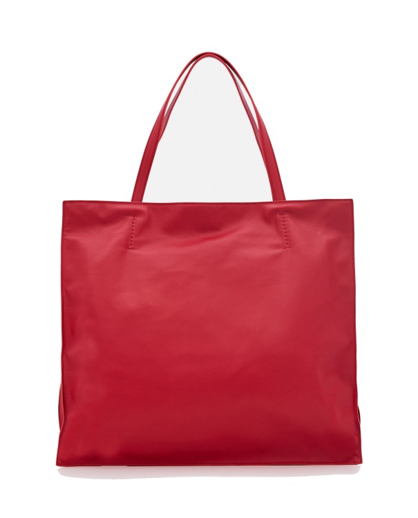 Shop Maeden Yumi Leather Tote Bag In Red