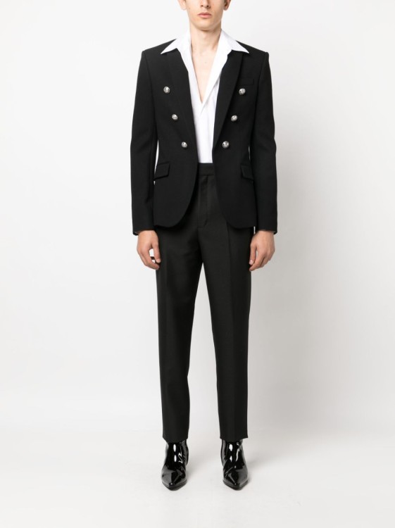 Balmain Embossed-button Detail Jacket In Black