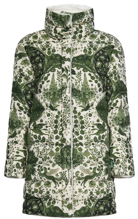 Shop Etro Eguale Reversible Down Coat In Green