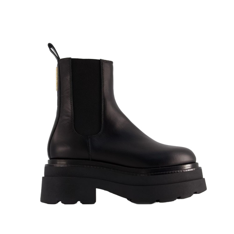 Shop Alexander Wang Carter Chelsea Boots - Leather - Black