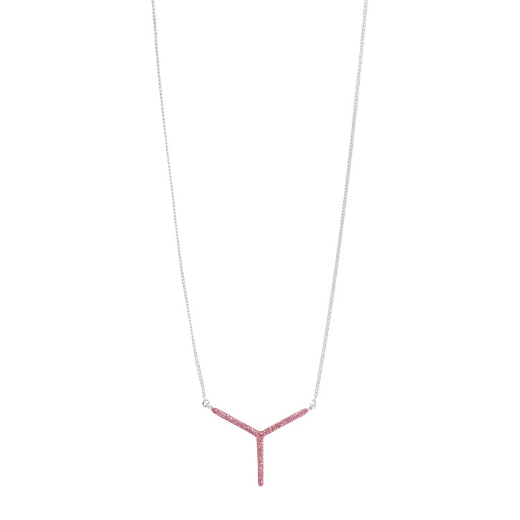 Shop Y/project Pink Glitter Mini Y Necklace In Not Applicable