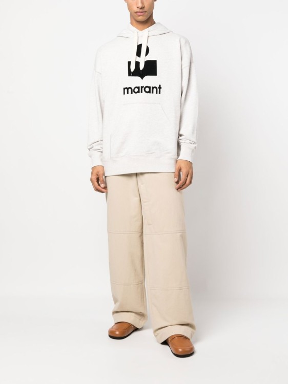 Shop Marant Logo Patch Hoodie In White