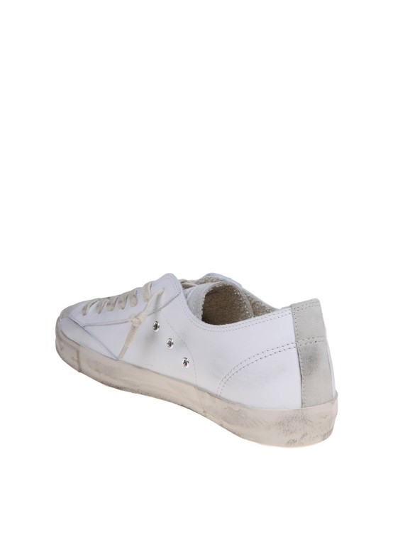 Shop Philippe Model Prsx Low Sneakers In White Leather And Suede