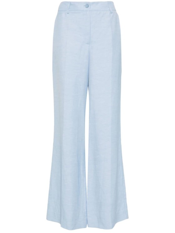 Shop P.a.r.o.s.h Flare Pants In Blue