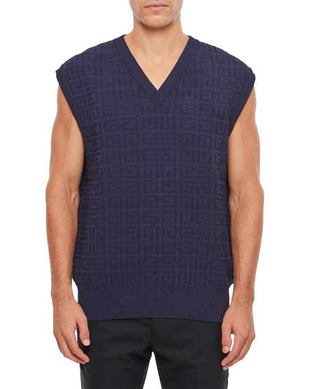 Shop Givenchy Textured All Over 4g Vest In Black
