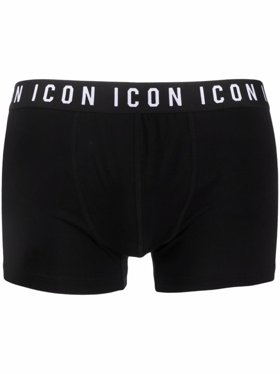 Shop Dsquared2 Icon-waistband Boxer Shorts In Black